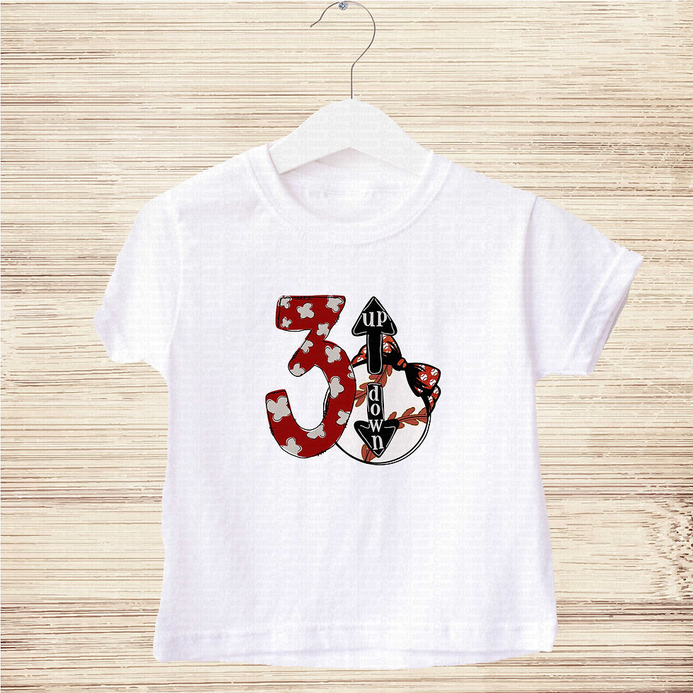 Thumbnail: 3 UP 3 Down #1 Girls Baseball Shirt