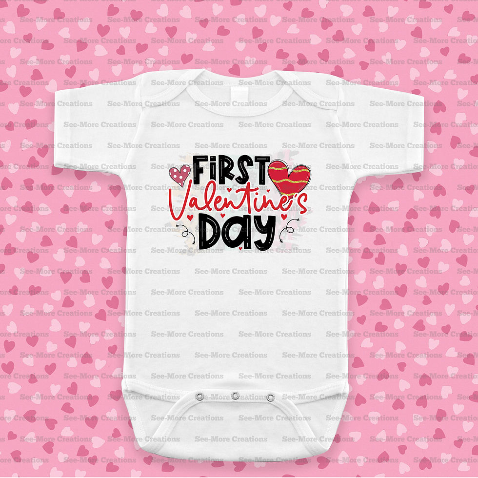 Thumbnail: First Valentine's Day #4 Bib, Jumper & Toddler Shirt