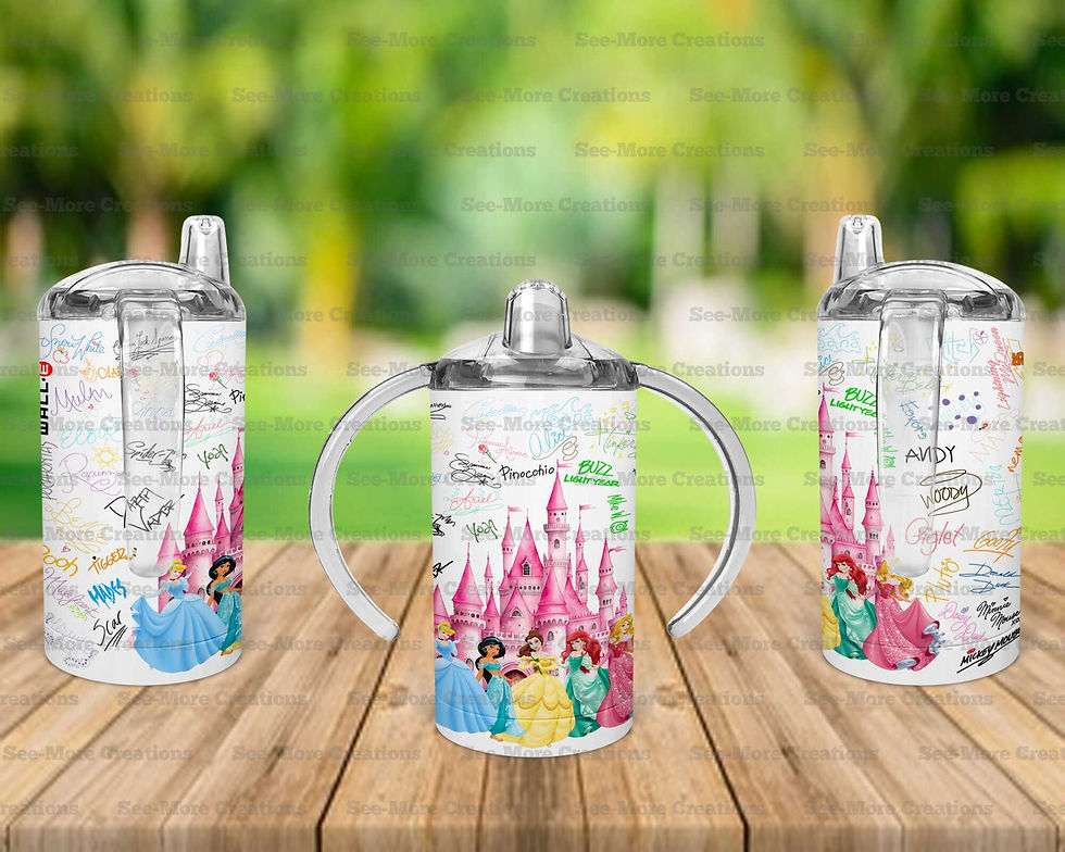 Thumbnail: Princesses Autographs #1 Skinny, Sippy & Kids Tumblers