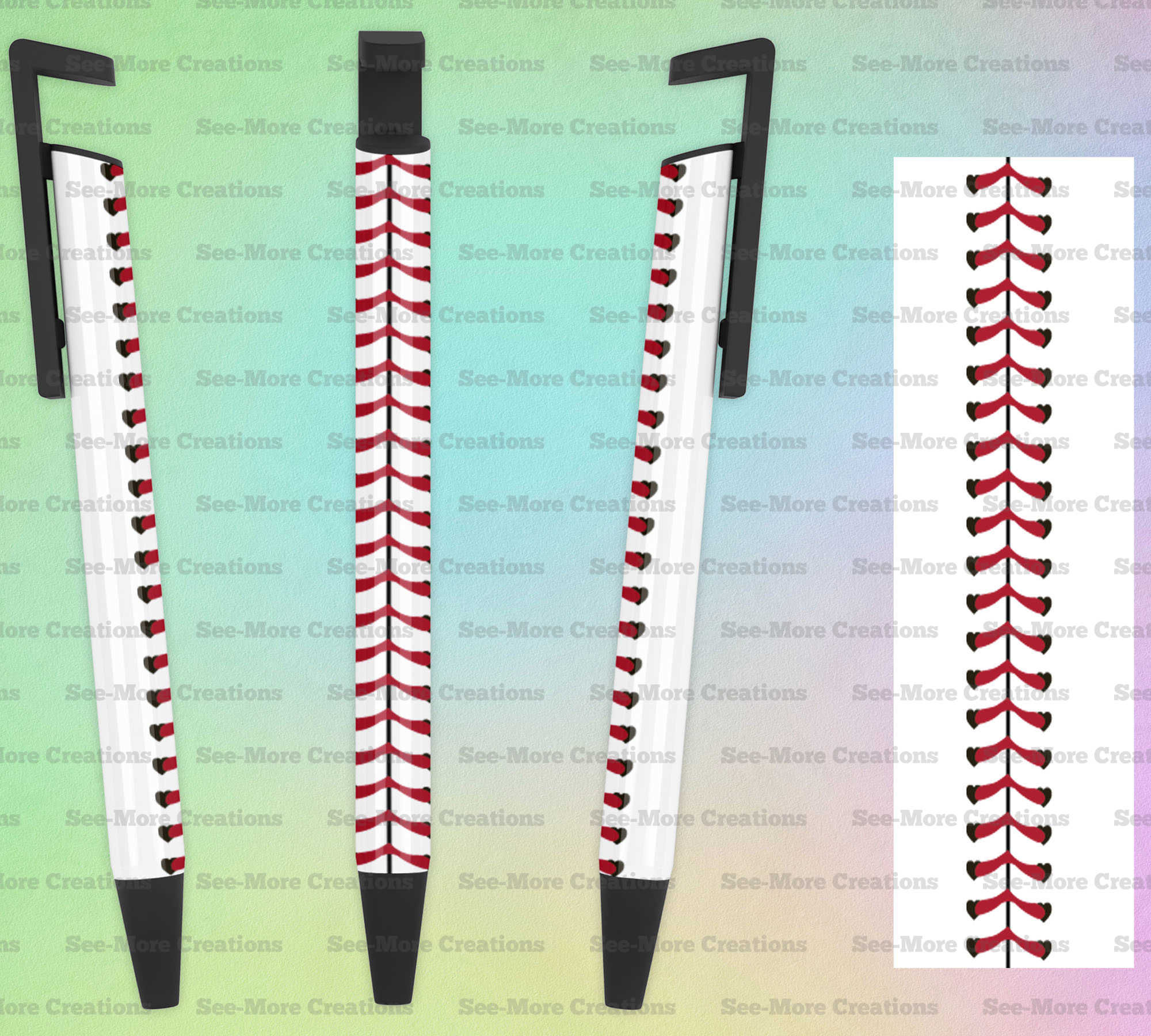 Baseball #2 Ball Stitches Pen