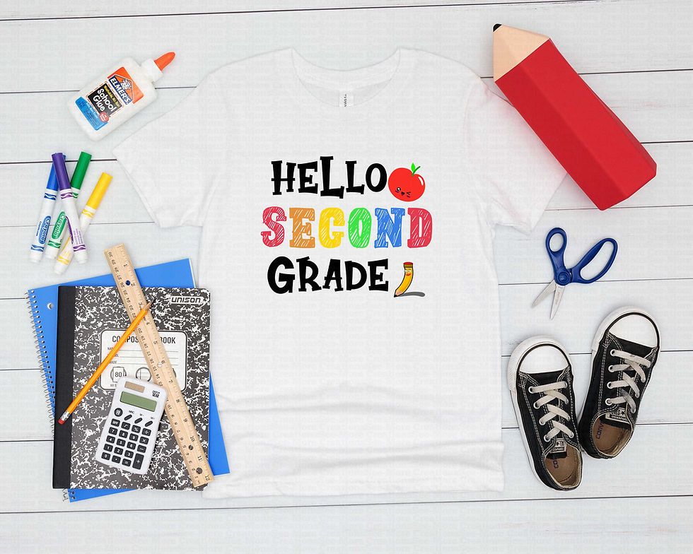 Miniature : Hello Second Grade #2 Girls School Shirt