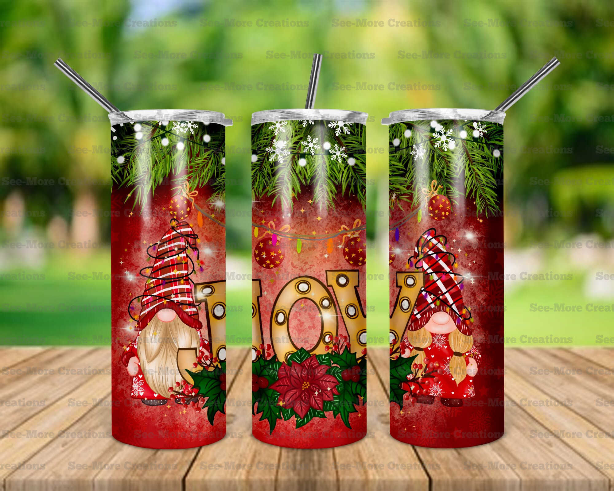 Joy #3 Gnomes Skinny Tumbler