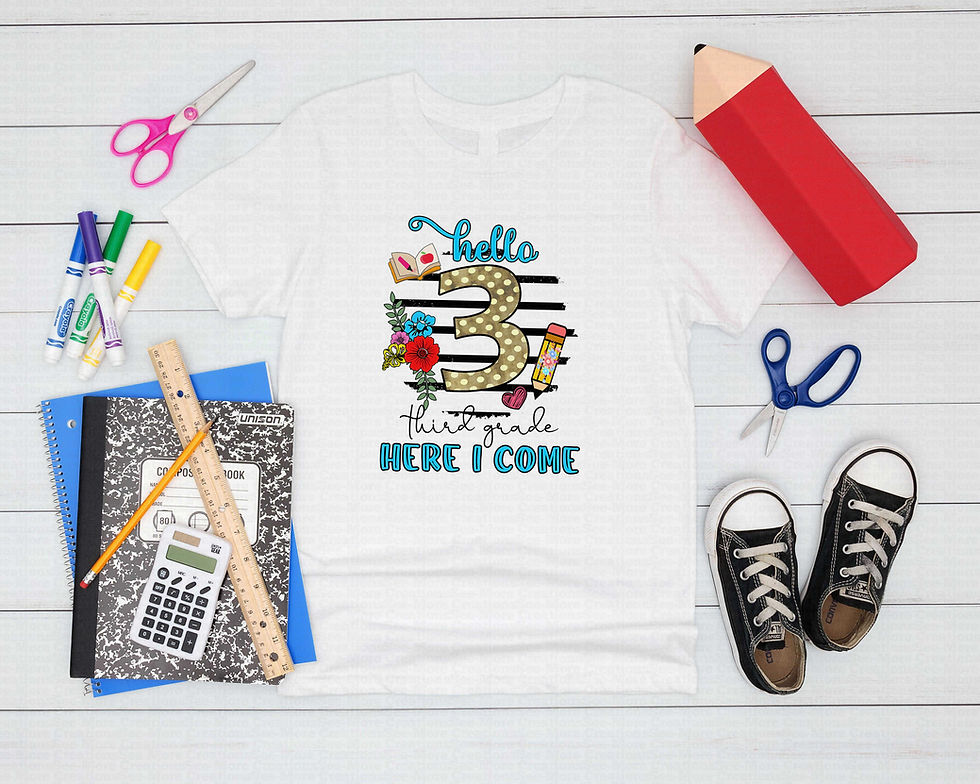 Thumbnail: Hello Third Grade Here I Come #1 Girls School Shirt