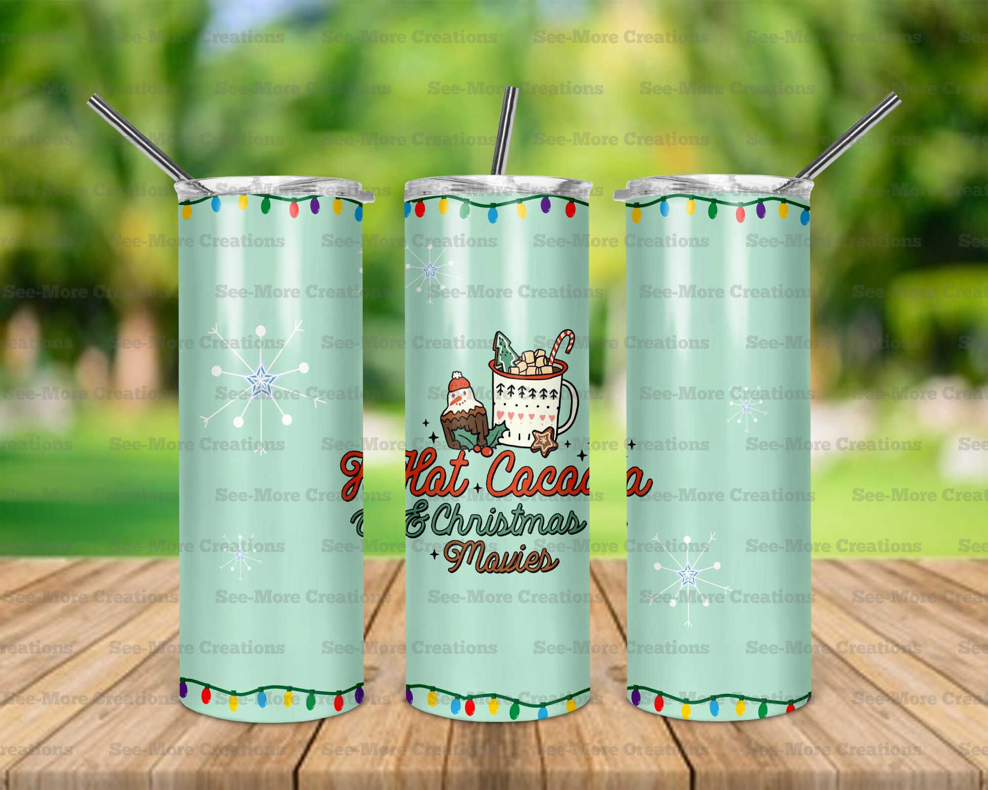 Hot Cocoa And Christmas Movies #1 Skinny & Kids Tumblers