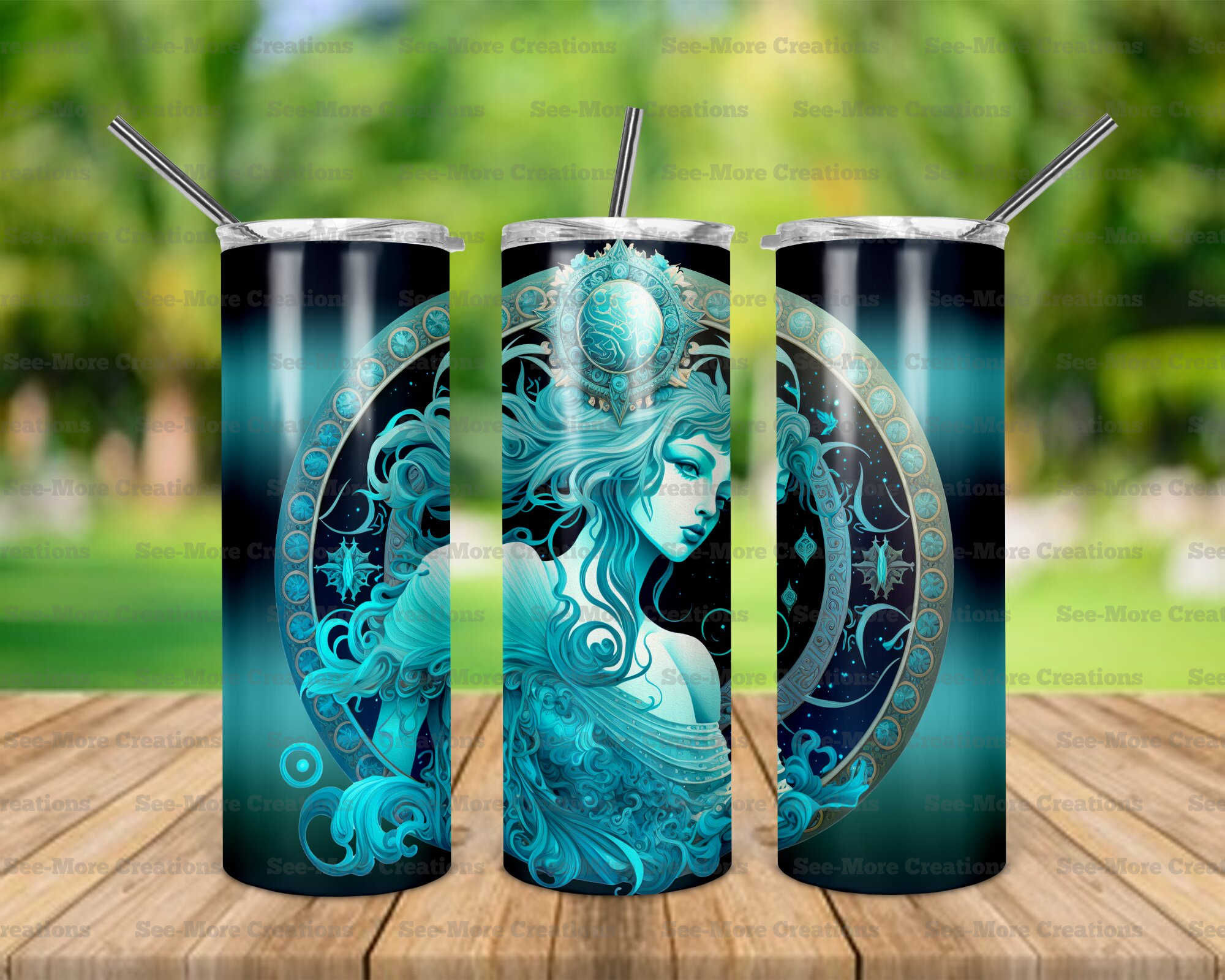 Aquarius #25 Women Skinny Tumbler
