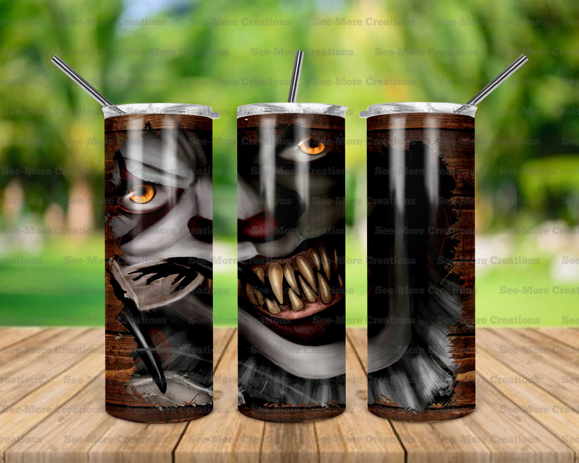 Pennywise #20 IT Scary Clown Skinny Tumbler