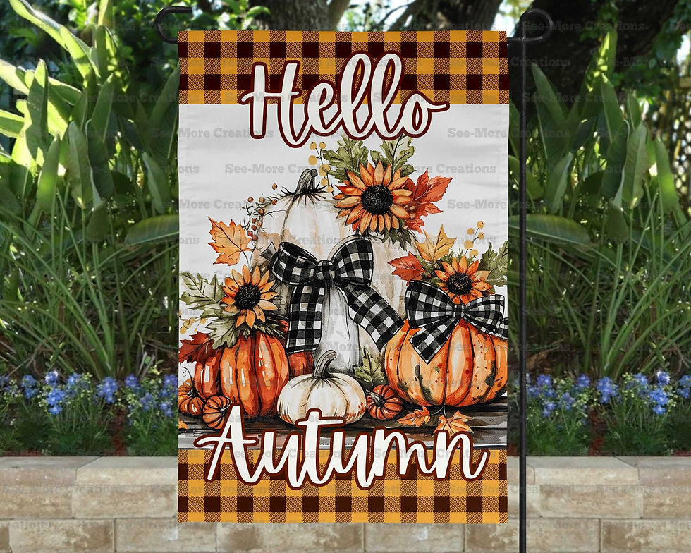 Hello Autumn #3 Garden Flag