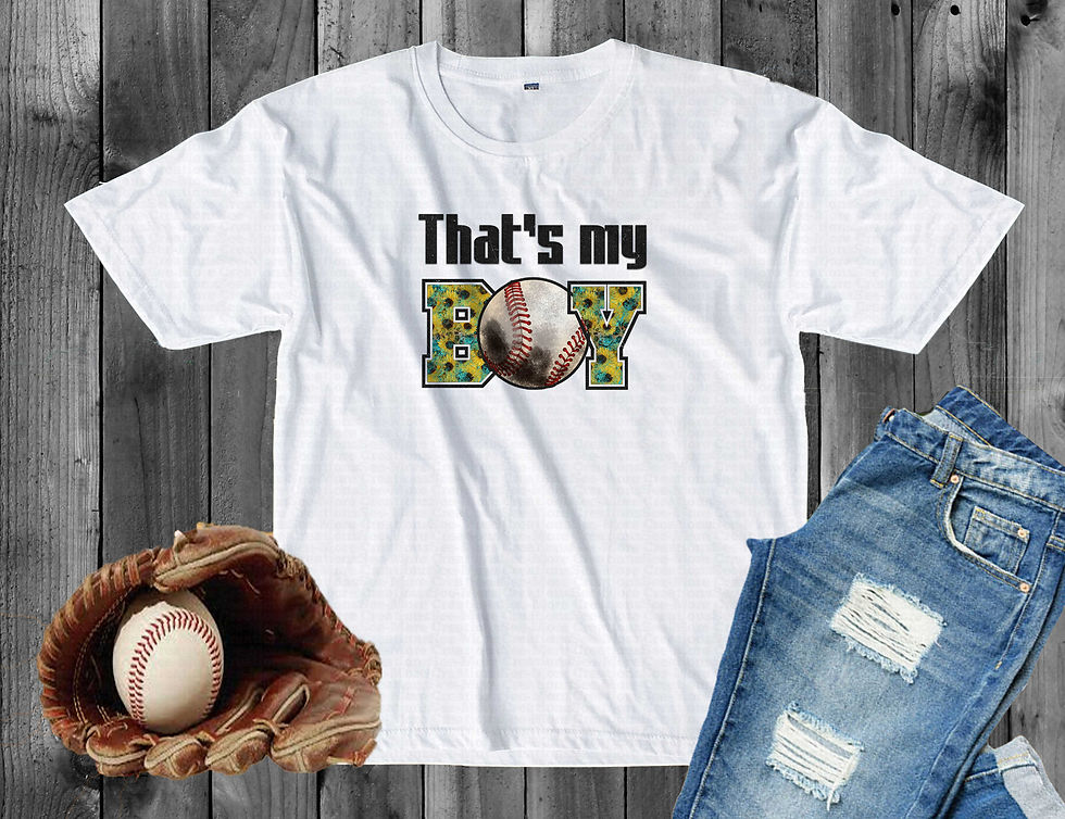 Thumbnail: That's My Boy #1 Women's Sunflowers Baseball Baseball Shirt