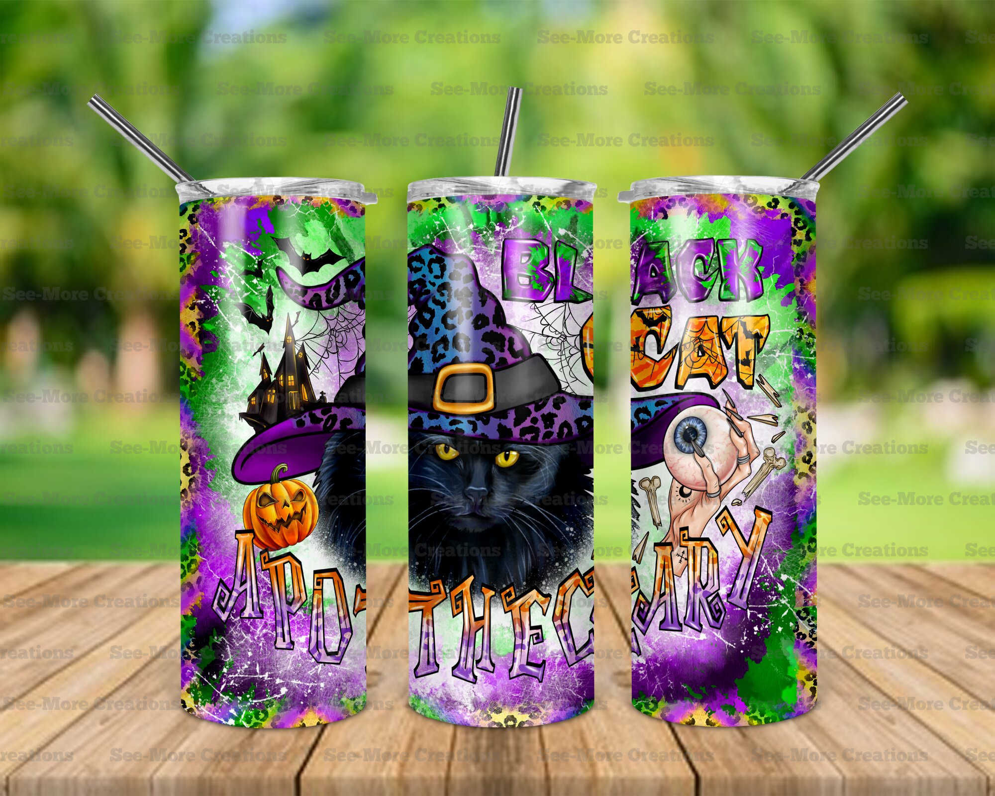 Black Cat Apothecary #1 Skinny Tumbler