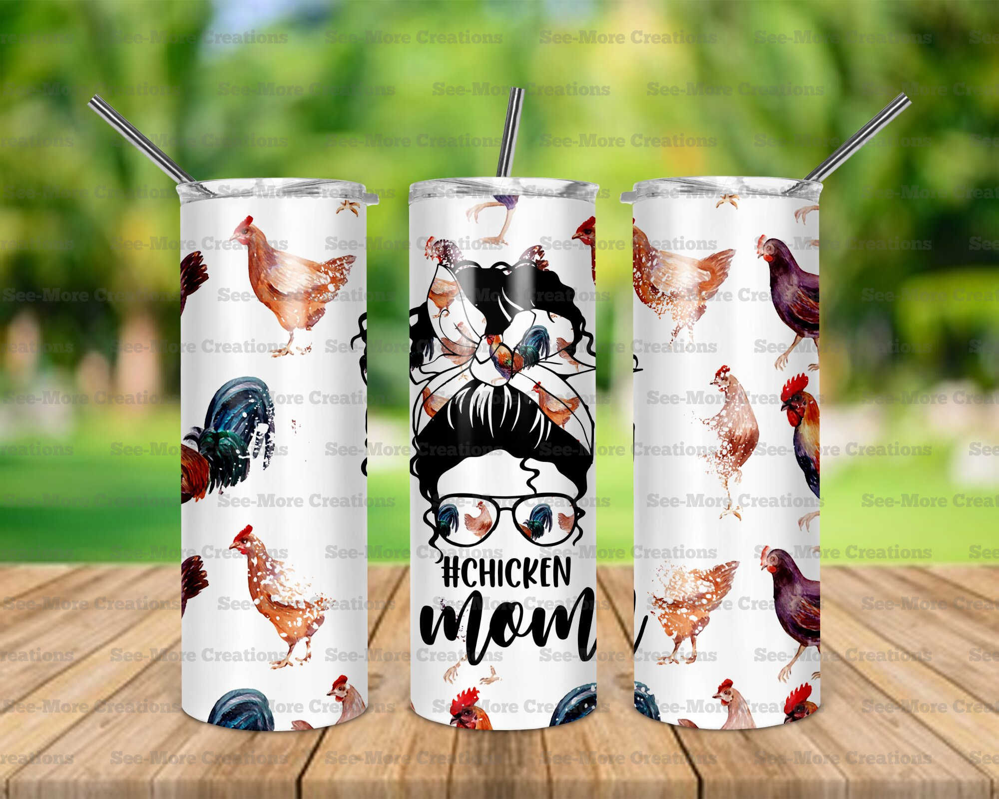 Chicken Mom #1 Skinny Tumbler