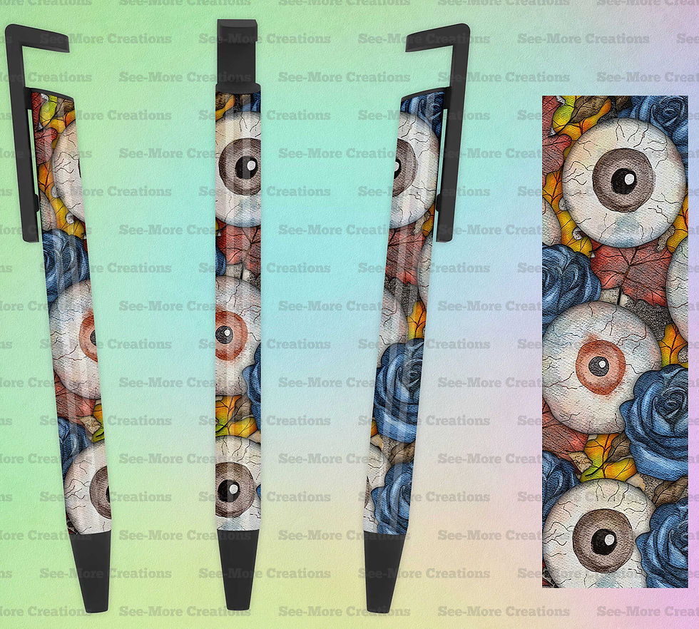 Eyeballs & Blue Roses #146 Halloween Pen