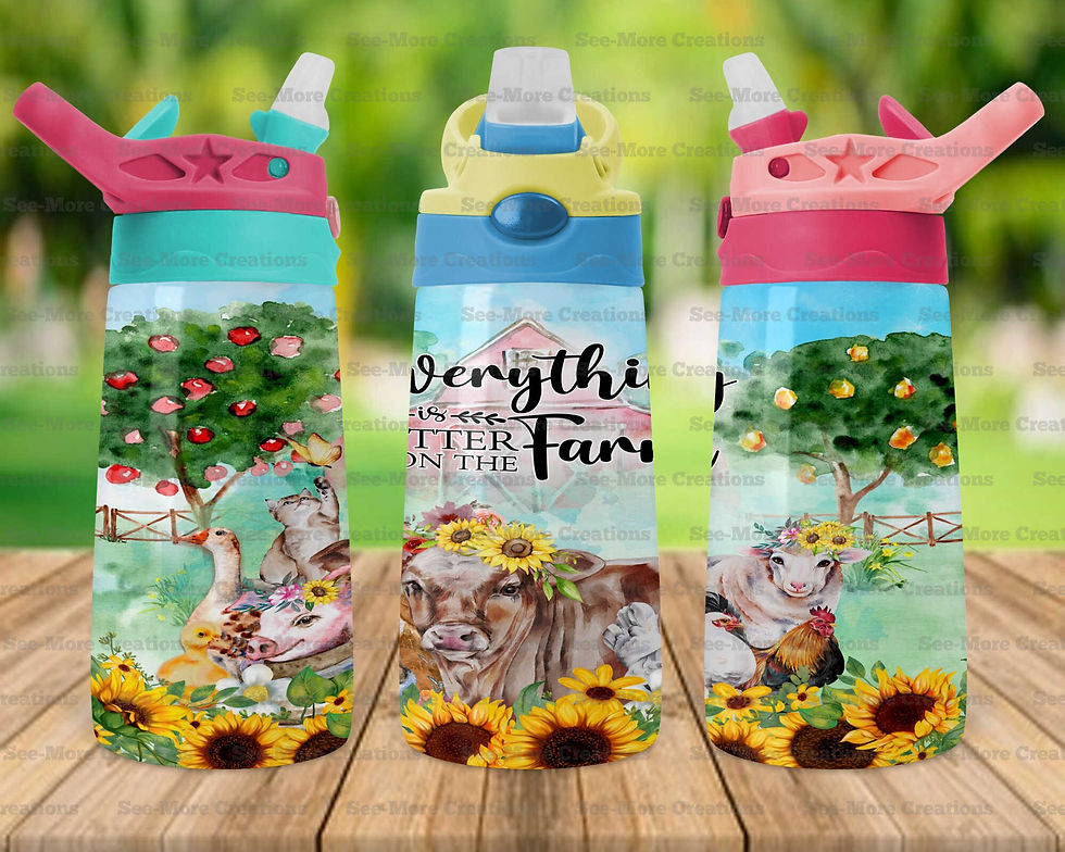 Thumbnail: Everything's Better On The Farm #1 Skinny, Sippy & Kids Tumblers