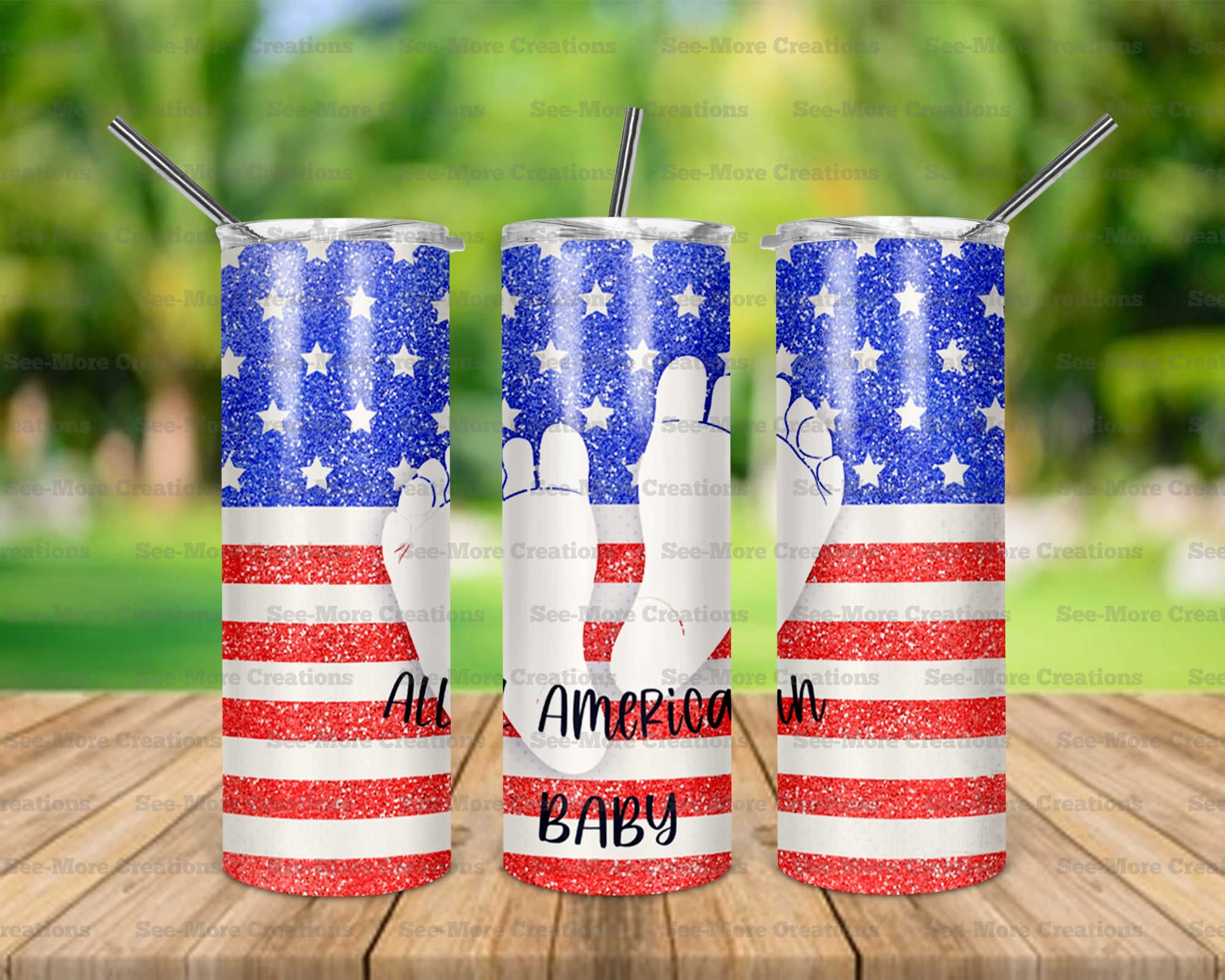 All American Baby #1 Skinny & Sippy Tumblers