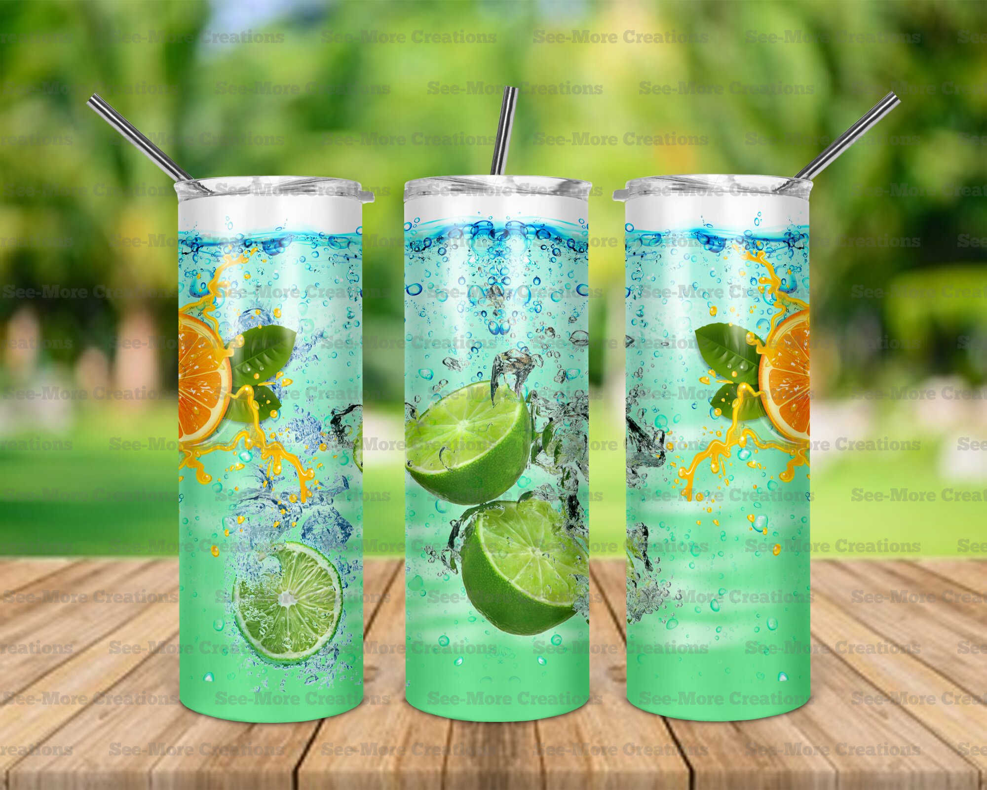 Refreshing Lime & Orange Drink #8 Skinny Tumbler