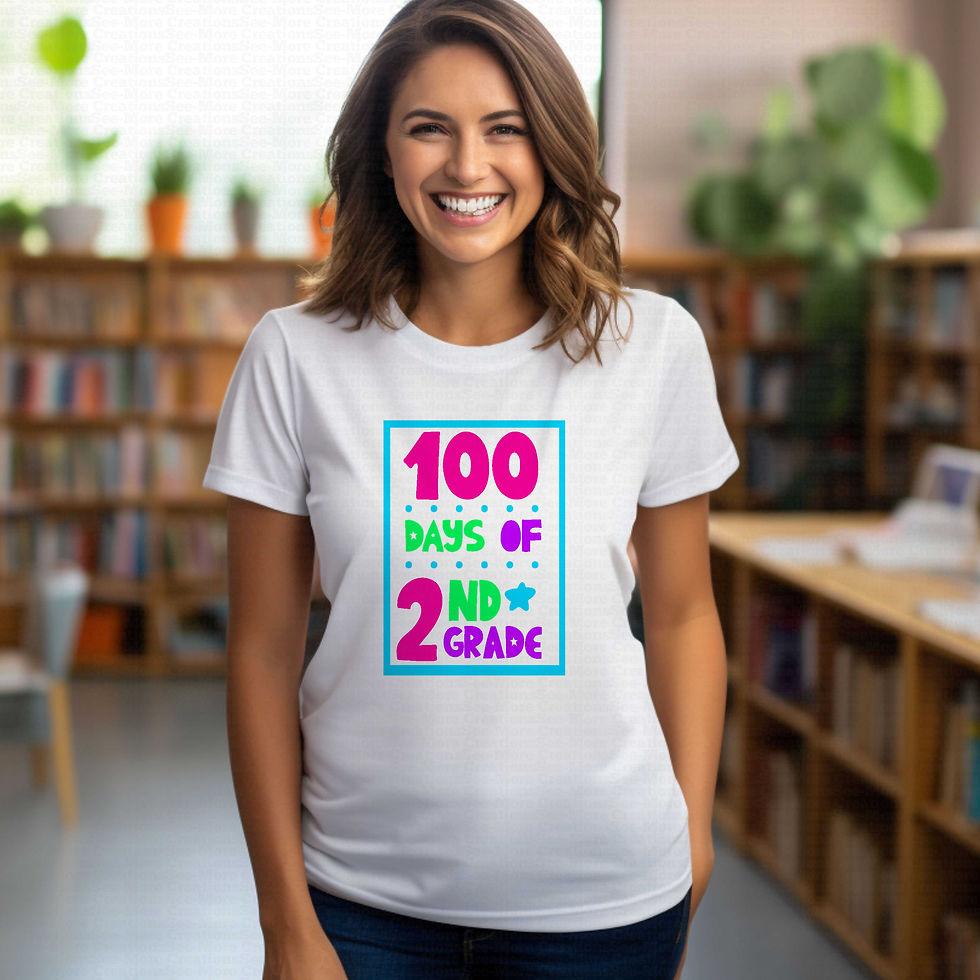 Μικρογραφία: 100 Days Of Second Grade #2 School Teacher Shirt