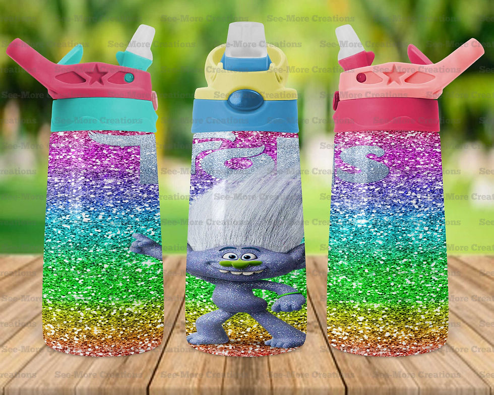 Thumbnail: Guy Diamond #9 Glitter Print Skinny, Sippy & Kids Tumblers