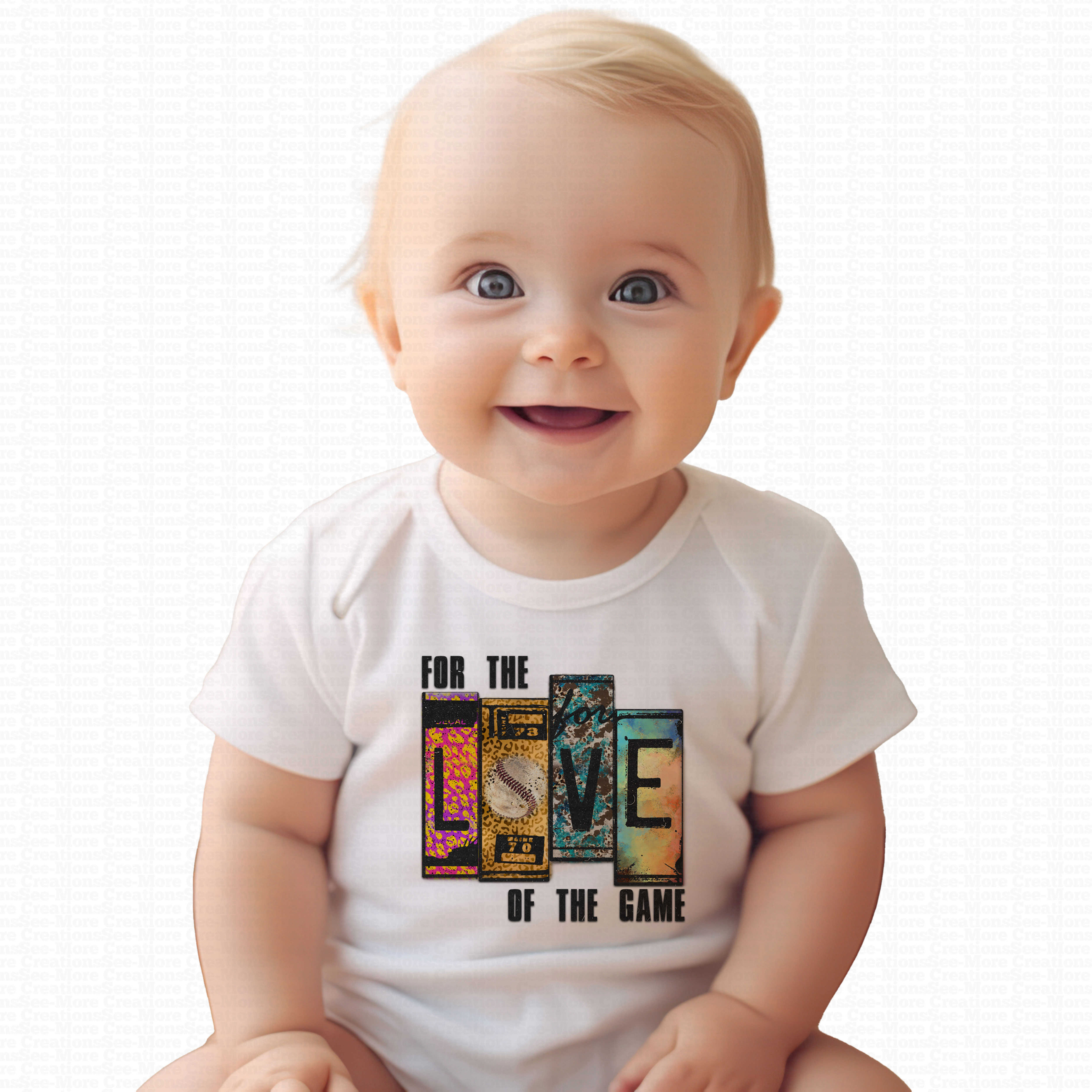 For The Love Of The Game #2 Girls Baseball Bodysuit