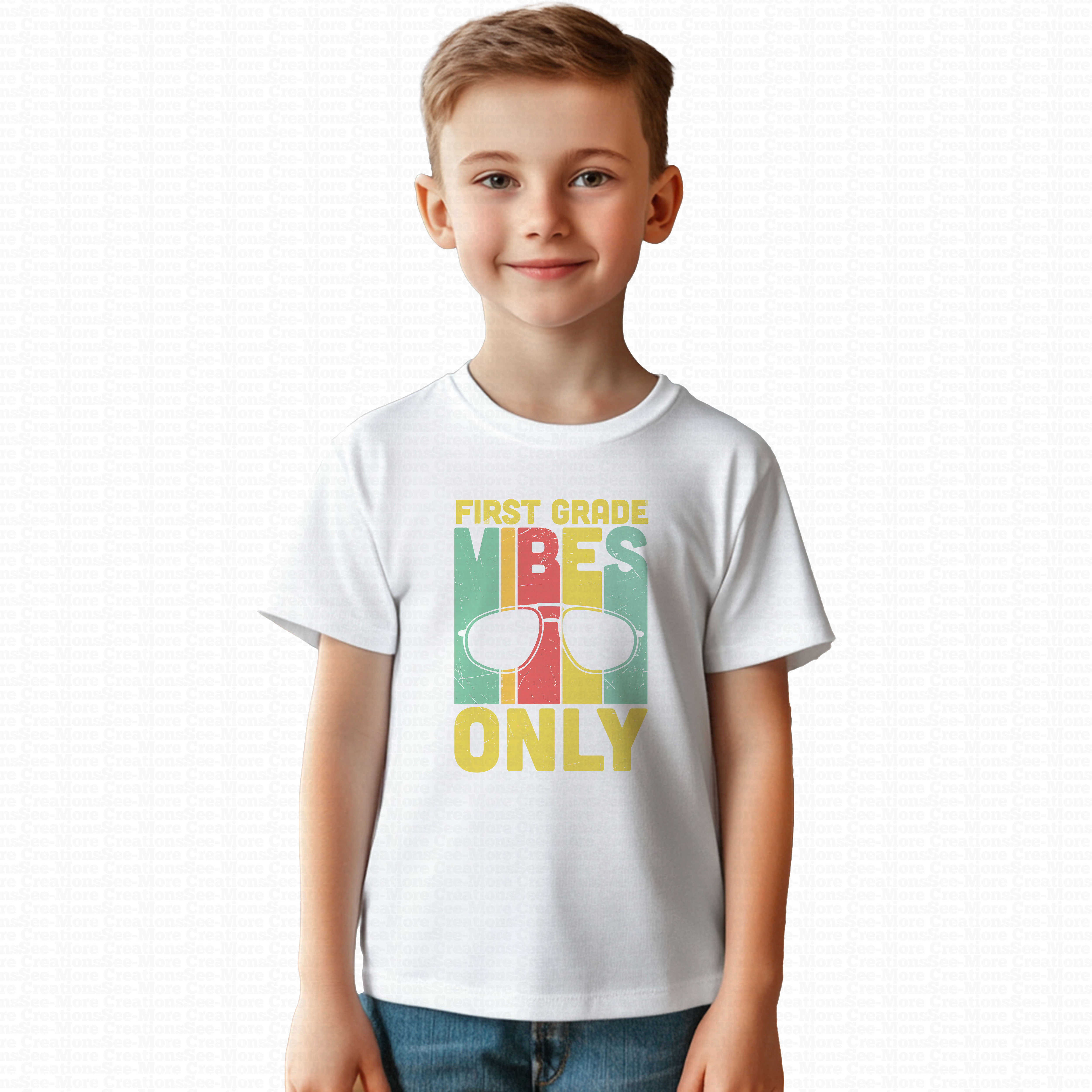 First Grade Vibes Only #3 Boys School Shirt