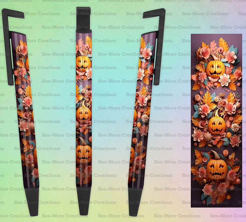 Pumpkins, Fall Leaves & Flowers #158 Halloween Pen