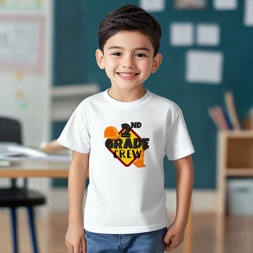 섬네일: Second Grade Crew #1 Boys Construction School Shirt