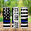 Thumbnail: Best Dad Ever #61 American Flag With Blue Stripe Skinny Tumbler
