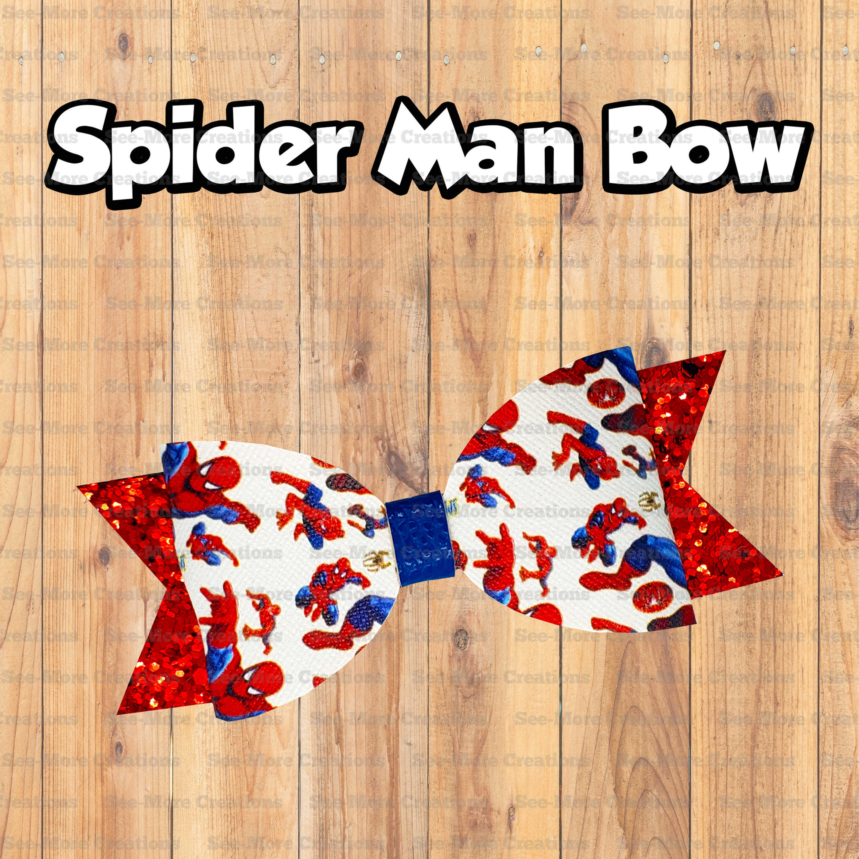 Spider Man Double Layered Hair Bow