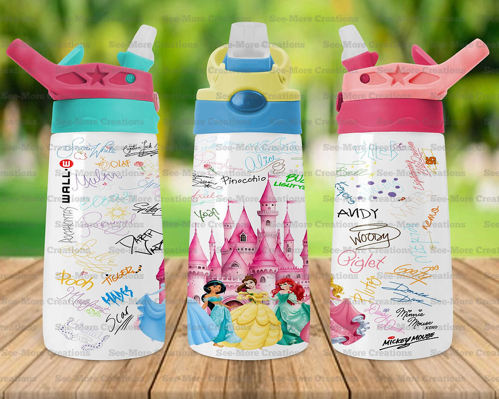 Thumbnail: Princesses Autographs #1 Skinny, Sippy & Kids Tumblers