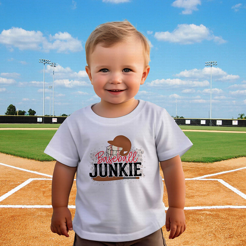 Thumbnail: Baseball Junkie #2 Boys Or Girls Baseball Shirt
