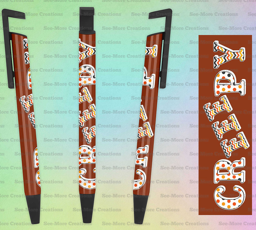 Creepy #201 Zig Zag & Polka Dots Halloween Pen