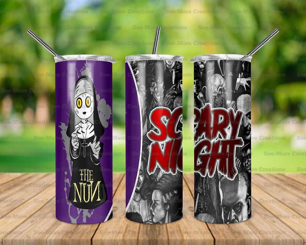 The Nun #1 Scary Night Horror Movie Character Skinny & Kids Tumbler