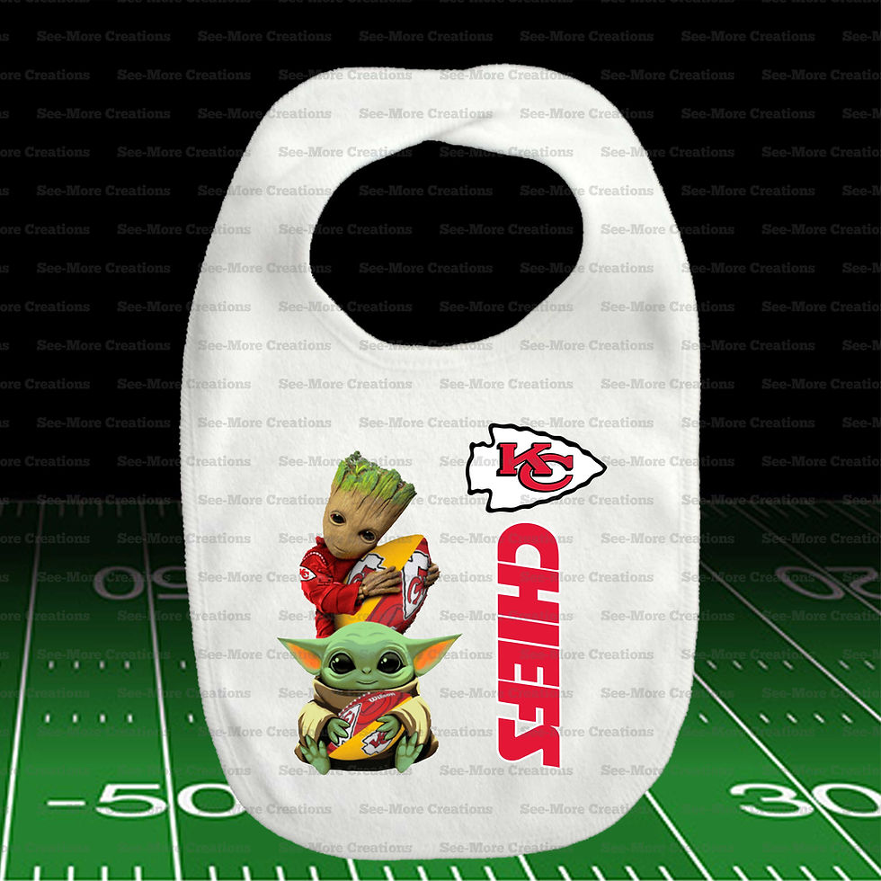 Miniatura: Kansas City Chiefs Groot And Yoda Football Bib, Jumper & Shirt