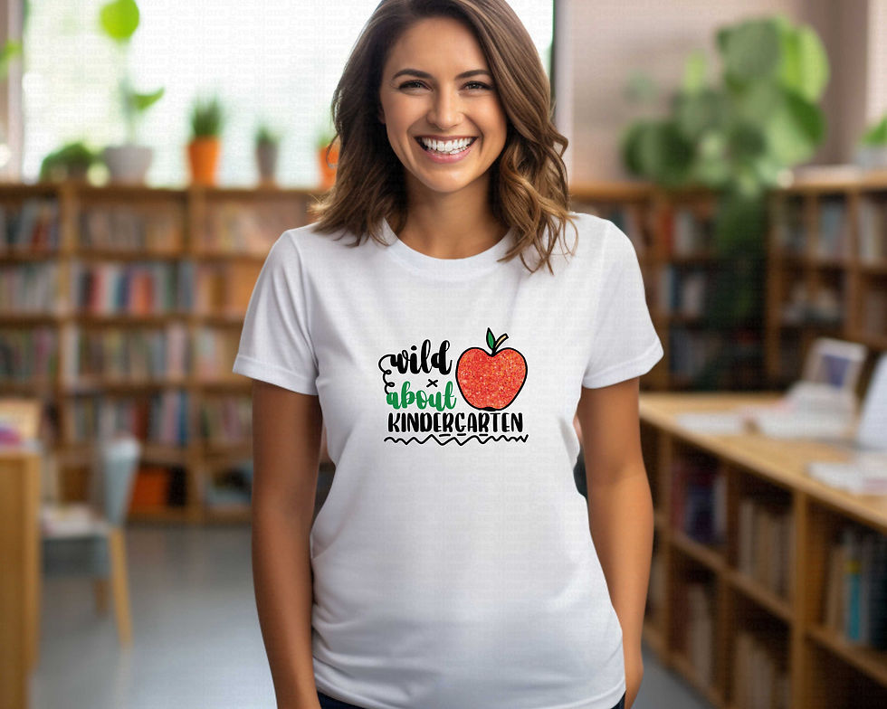 Miniatura: Wild About Kindergarten #6 Apple School Teacher Shirt