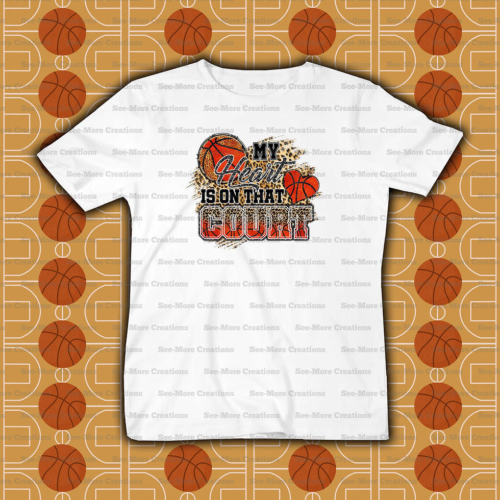 My Heart Is On that Court #1 Adult Shirt