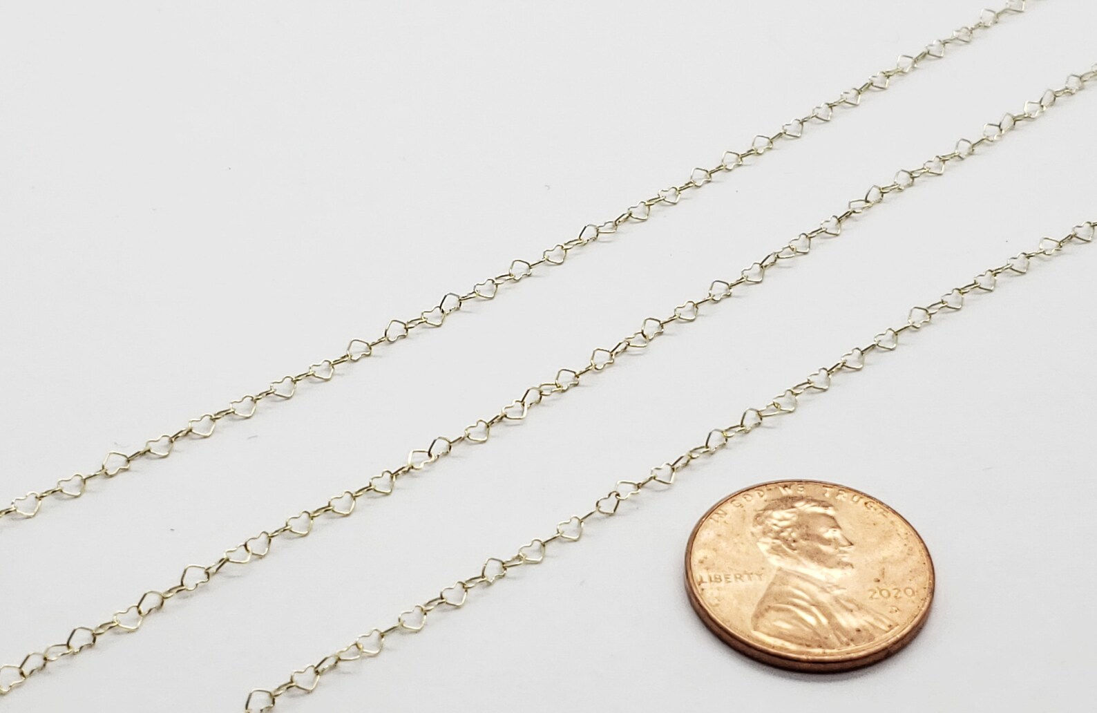 Small Hearts 14k Gold Filled Chain