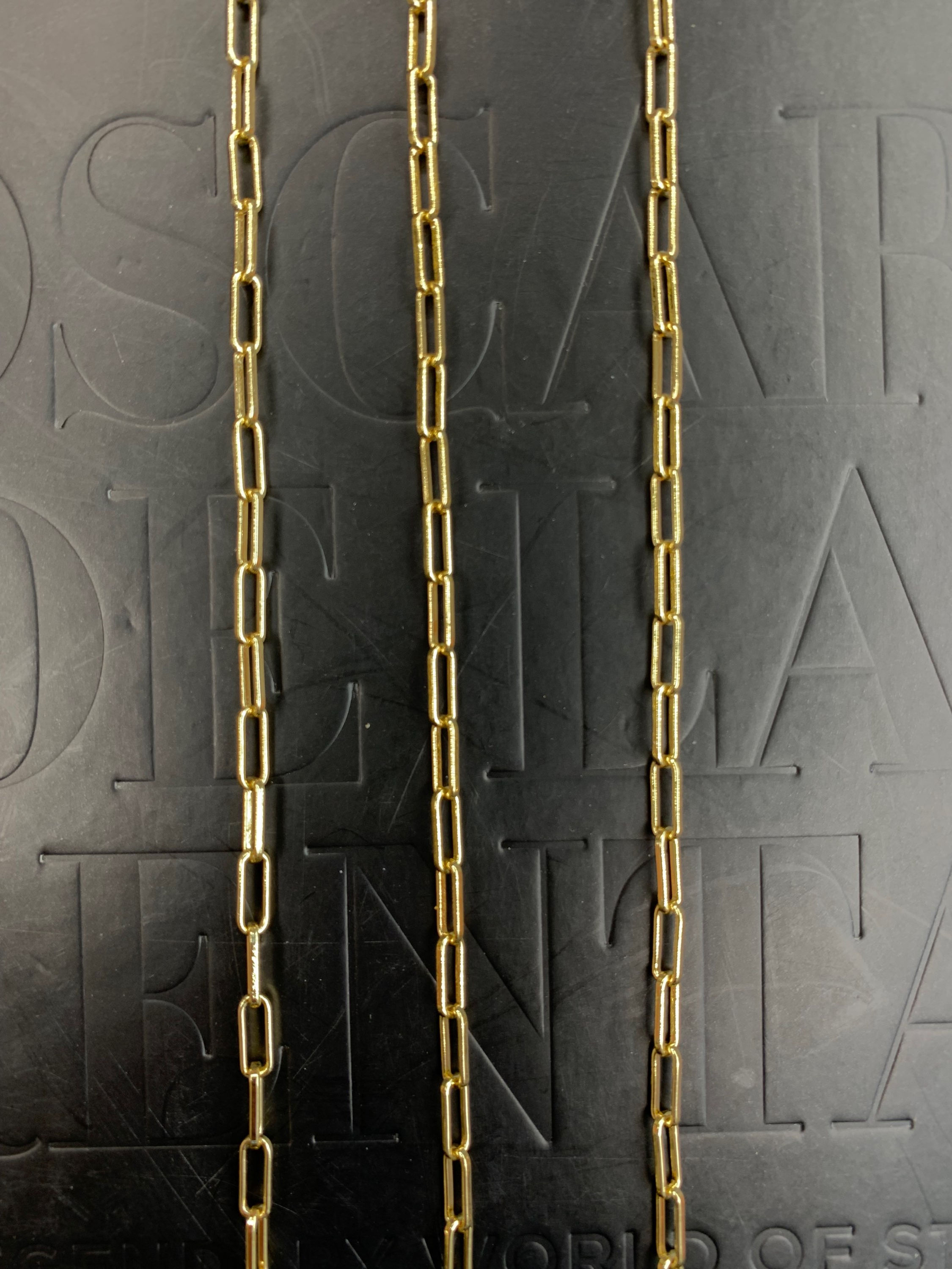 Large Gold Paperclip Chain 5 ft