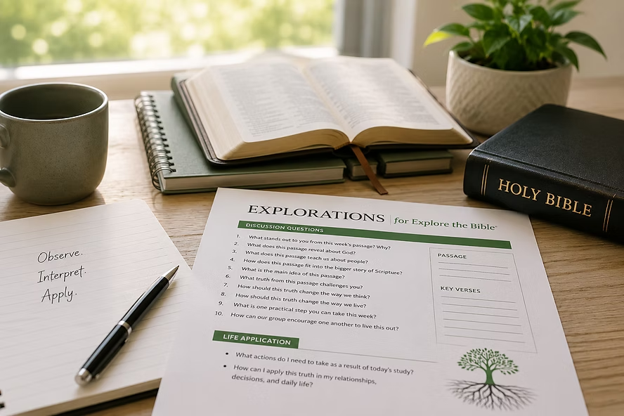 Explorations discussion guides for Explore the Bible teachers