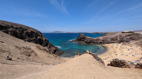 Vue du haut de la plage Papagayo