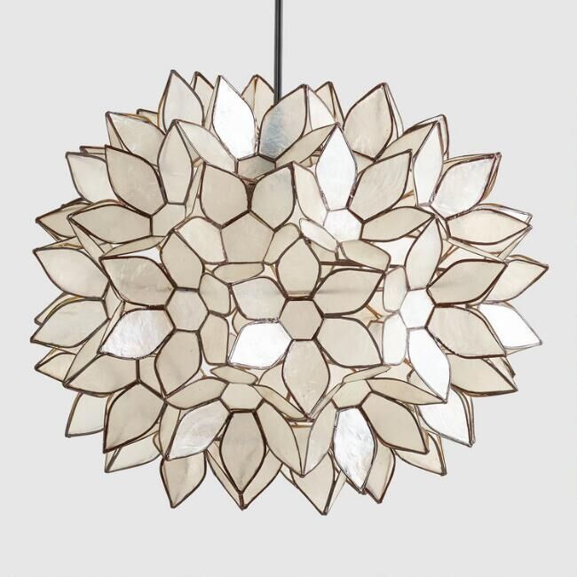 Thumbnail: Large Capiz Lotus Pendant Shade