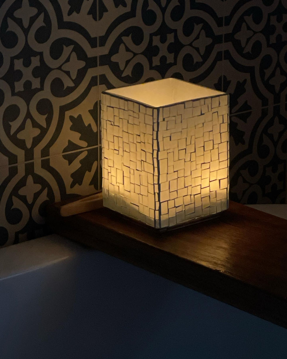Thumbnail: mosaic glass candleholder