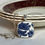 Thumbnail: Churchill Blue and white Willow 'branches' square vintage china pendant