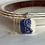 Thumbnail: Churchill Blue and white Willow border pattern square pendant