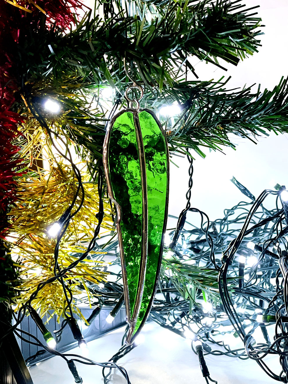 Thumbnail: Stained glass gum leaves - pack of three
