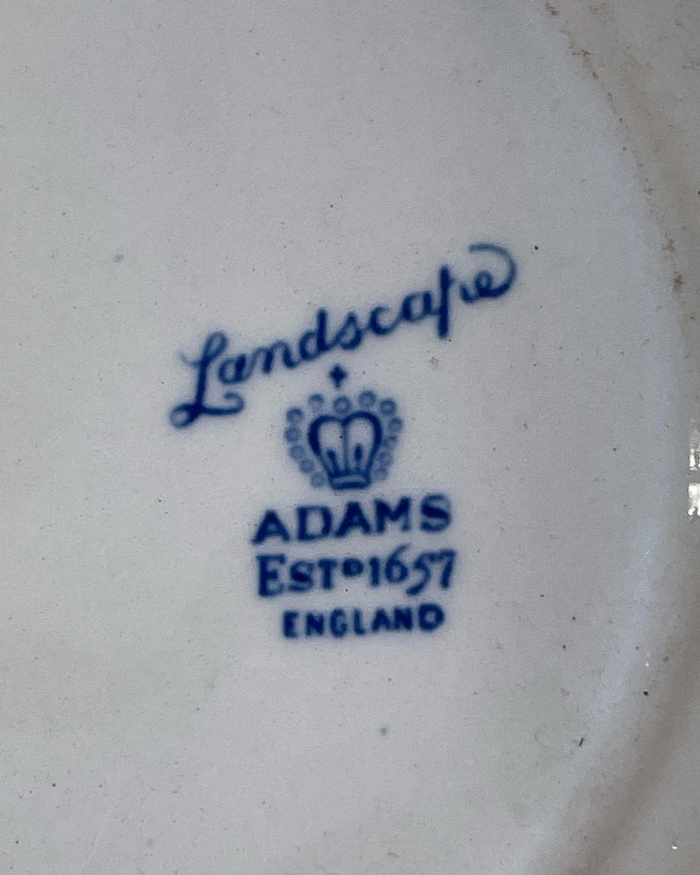 Thumbnail: Backstamp of blue and white vintage china plate
