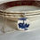 Thumbnail: Churchill Blue and white Willow 'Boat' vintage china square pendant