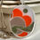 Thumbnail: JAJ Pyrex 'Tempo', vintage Pyrex oval pendant with moss green dot
