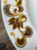 Thumbnail: brown flowers, Queen Anne vintage china, plate