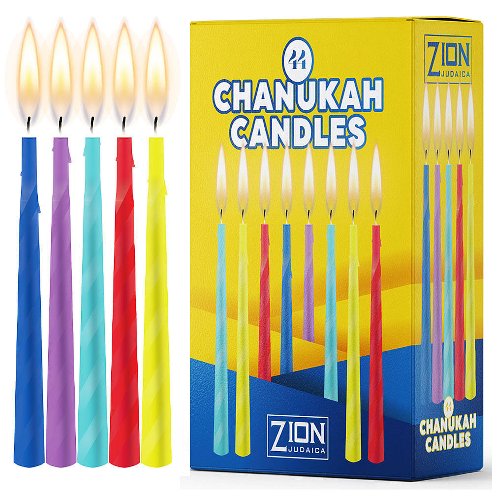 Standard Multi-Color Hanukkah Candles By the Case