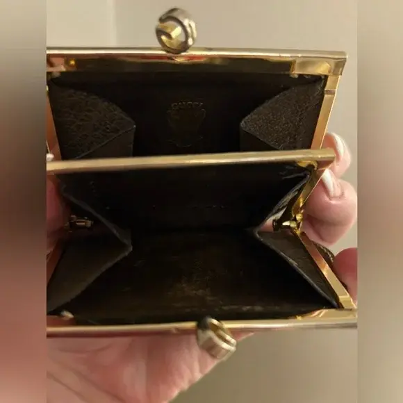 Thumbnail: GUCCI Coin 👛Wallet GG Leather Vintage w/ COA