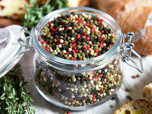 A Gentle Quartet: Black, Green, White & Pink Peppercorns