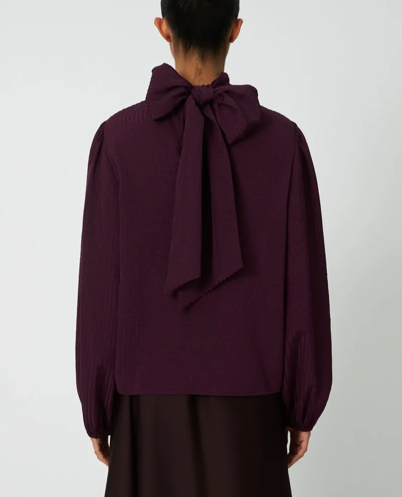 Stella Nova Beetroot Bow Blouse
